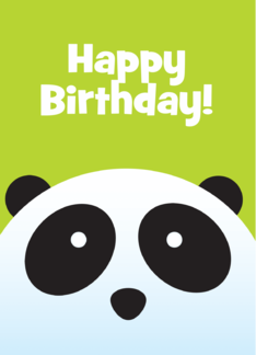 Panda Birthday Card