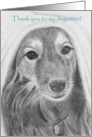 Thank you dogsitter--Graphite art card