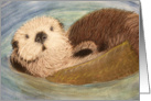 Endangered Species--Sea Otter Blank Note Card