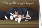 Happy Birthday Daughter!--Cute Sleeping Puppy card