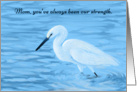 White Egret--Mom you’ve always been our strength sympathy card