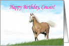 Cloud Palomino Birthday Card for Cousin card