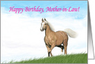 Cloud Palomino Birthday Card for Mother-in-Law card