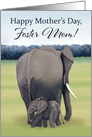 Mother and Baby Elephant--Mother’s Day for Foster Mom card