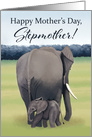 Mother and Baby Elephant--Mother’s Day for Stepmother card