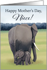 Mother and Baby Elephant--Mother’s Day for Niece card