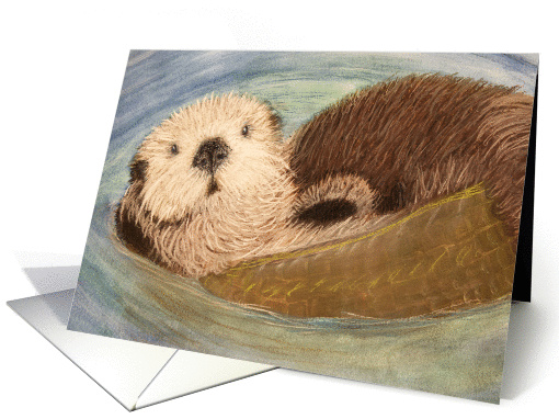 Endangered Species--Sea Otter Blank Note card (1204136)