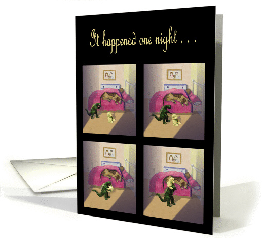 It Happened One Night--Humorous Toys Come to Life Story Birthday card