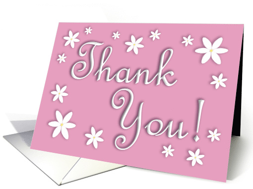 Pink Floral Thank You card (1484816)