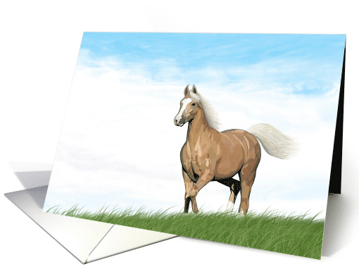 Cloud Palomino Blank Note card (1484820)