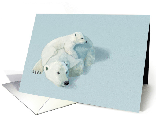 Polar Bear and Cub--Blank Note card (1507498)
