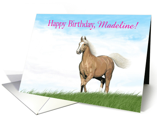 Cloud Palomino Custom Name Birthday card (1512740)