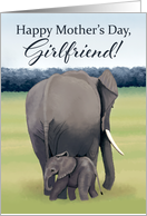 Mother and Baby Elephant--Mother’s Day for Girlfriend card