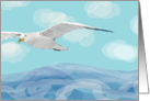 Seagull Over Ocean Sympathy Card