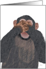 Chimpanzee, See no Evil, Eye Surgery, Get Well Soon, Feel Better card