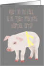 Pig Joke - Martial Arts Yellow Belt Promotion Congratulations Card