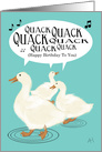 Ducks Singing Happy Birthday To You - Happy Birthday Card