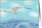 Thank you for Support, Sympathy during Bereavement - Flying Seagull card
