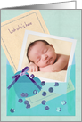 Custom Photo Vellum Envelope, Baby Naming Ceremony Invitation card