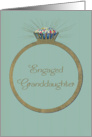 Retro Engagement Congratulations for Granddaughter Diamond Ring card