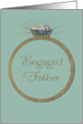 Retro Engagement Congratulations for Father Vintage Diamond Ring card