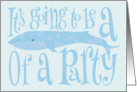 Whale Birthday Party Invitation card