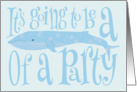 Whale Beach Party Invitation card