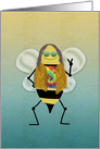 Hippie Bee Day, Happy Birthday Card