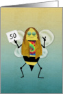 Hippie Bee Day, Happy 50th Birthday Card