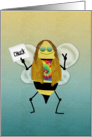 Hippie Bee Day, Name Specific Happy Birthday Card for Chuck card