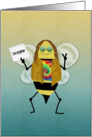 Hippie Bee Day, Name Specific Happy Birthday Card for Christopher card
