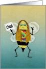 Hippie Bee Day, Name Specific Happy Birthday Card for Chad card