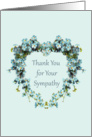 Thank You for Your Sympathy During Bereavement Forget-Me-Nots Heart card