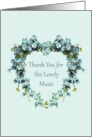 Thank You for Music at Service, Heart Shaped Forget-Me-Nots card