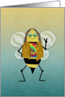 Hippie Bee Day, Happy Birthday Card
