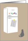 5 Year Anniversary of 12 Step Recovery Shown in Retro Fridge Magnets card