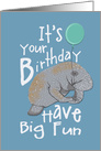 Manatee Birthday card