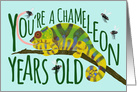 Funny Getting Older Chameleon Pun Birthday card