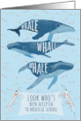 Funny Whale Pun Congratulations on Acceptance to Medical School card