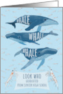 Funny Whale Pun Congratulations on Junior High School Graduation card