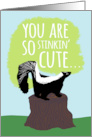 You are So Stinkin’ Cute Romantic Skunk card