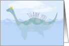 Loch Ness Monster Thank You for Donation card