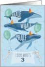 Funny Whale Pun 3rd Birthday card