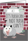 Funny Opossum Good Luck on ACT card