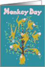 Monkey Day Birthday Spider Monkeys with Bubblegum card