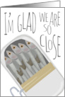 Funny Sardines Friendship I’m Glad we are So Close card