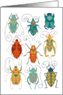 Beetles Folk Art card