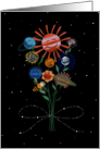 Bouquet of Planets Blank card