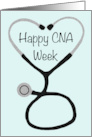 Happy CNA Week with Stethoscope Forming a Heart card