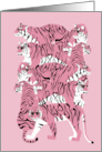 Pink Tigers Blank Note card